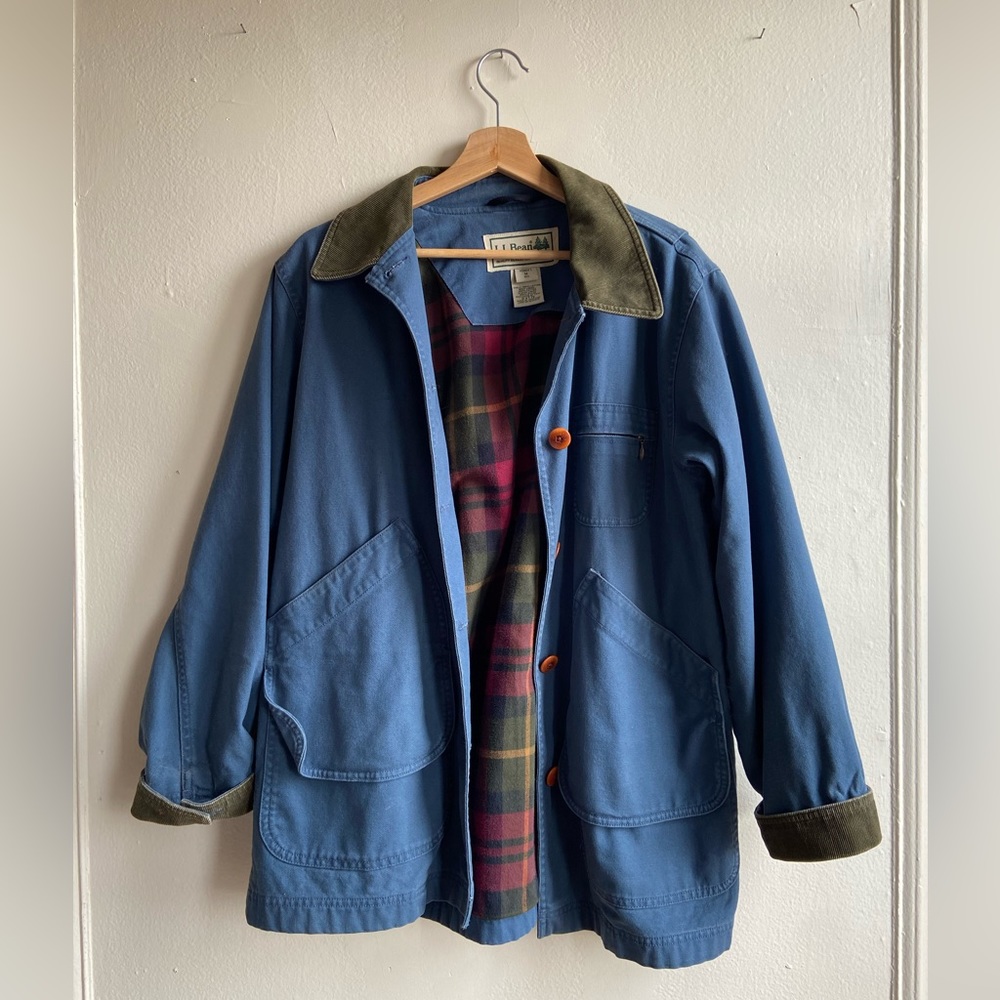 Vintage L.L. Bean Lined Chore Jacket with Corduroy Collar